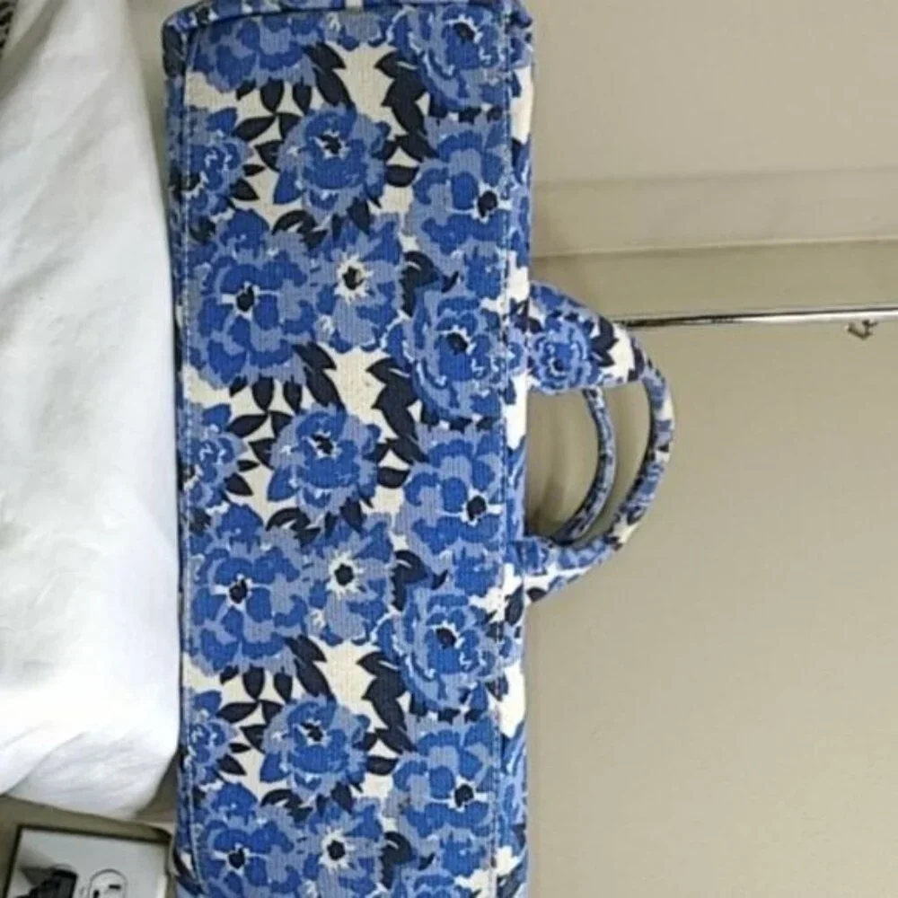 Large Tommy Hilfiger Natalie Painted Floral Weekender Tote Shoulder Bag Canvas - Picture 7 of 10